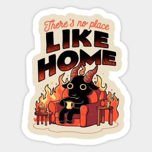 Theres No Place Like Home - Cute Evil Dark Funny Baphomet Gift Sticker